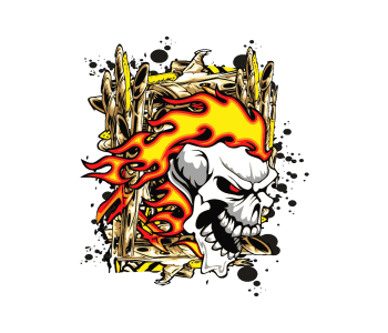 Flaming Skulls